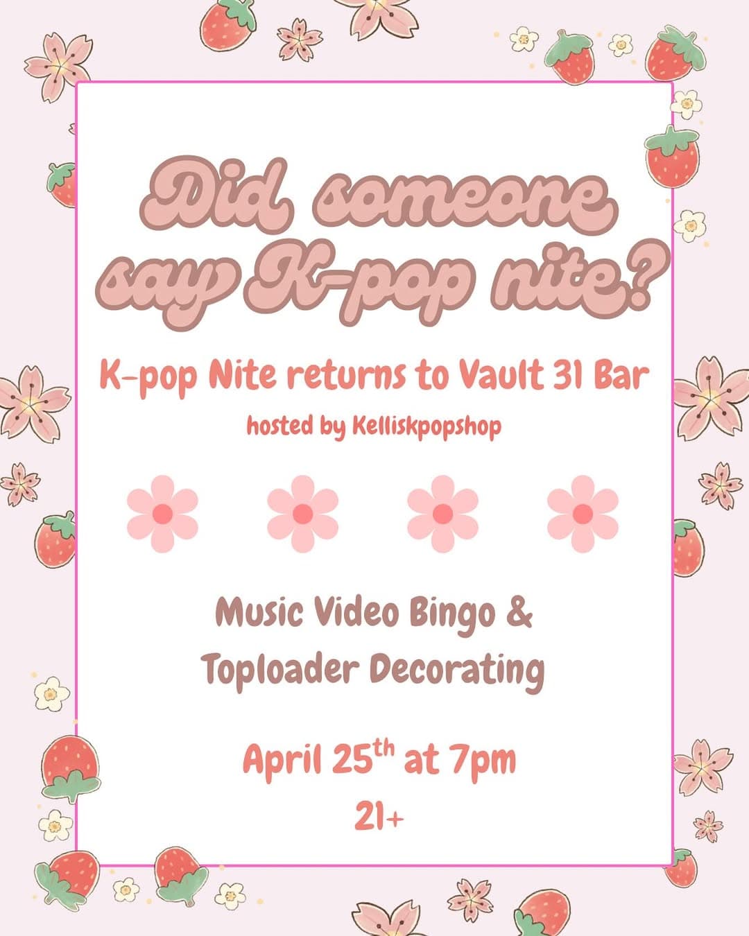 K-POP Nite Returns to Vault 31 Bar - Cover image