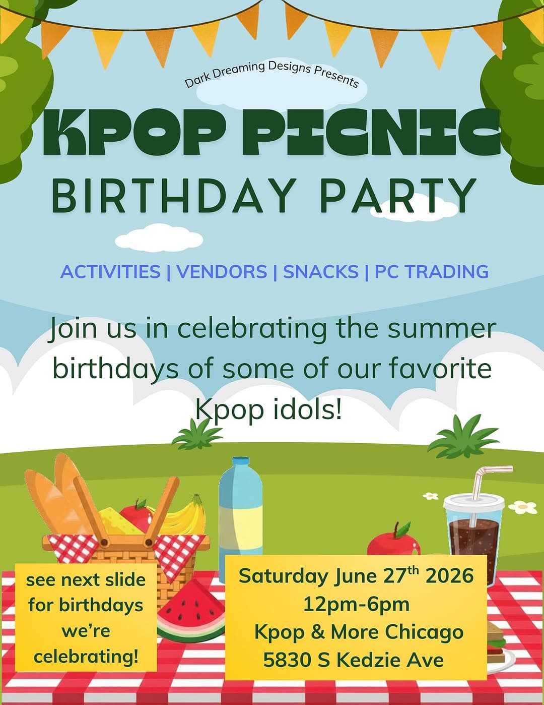 Kpop Picnic Birthday Party