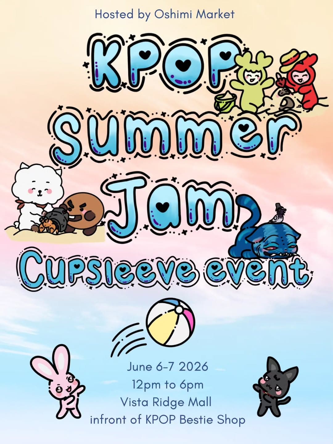 Kpop Summer Jam Cupsleeve Event