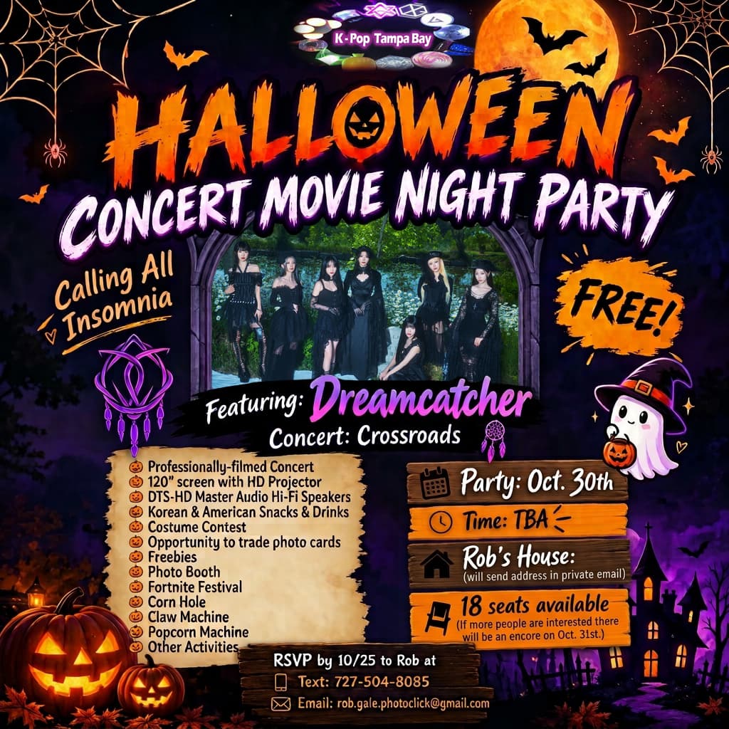 K-Pop Tampa Bay Halloween Concert Movie Night Party - Image 1