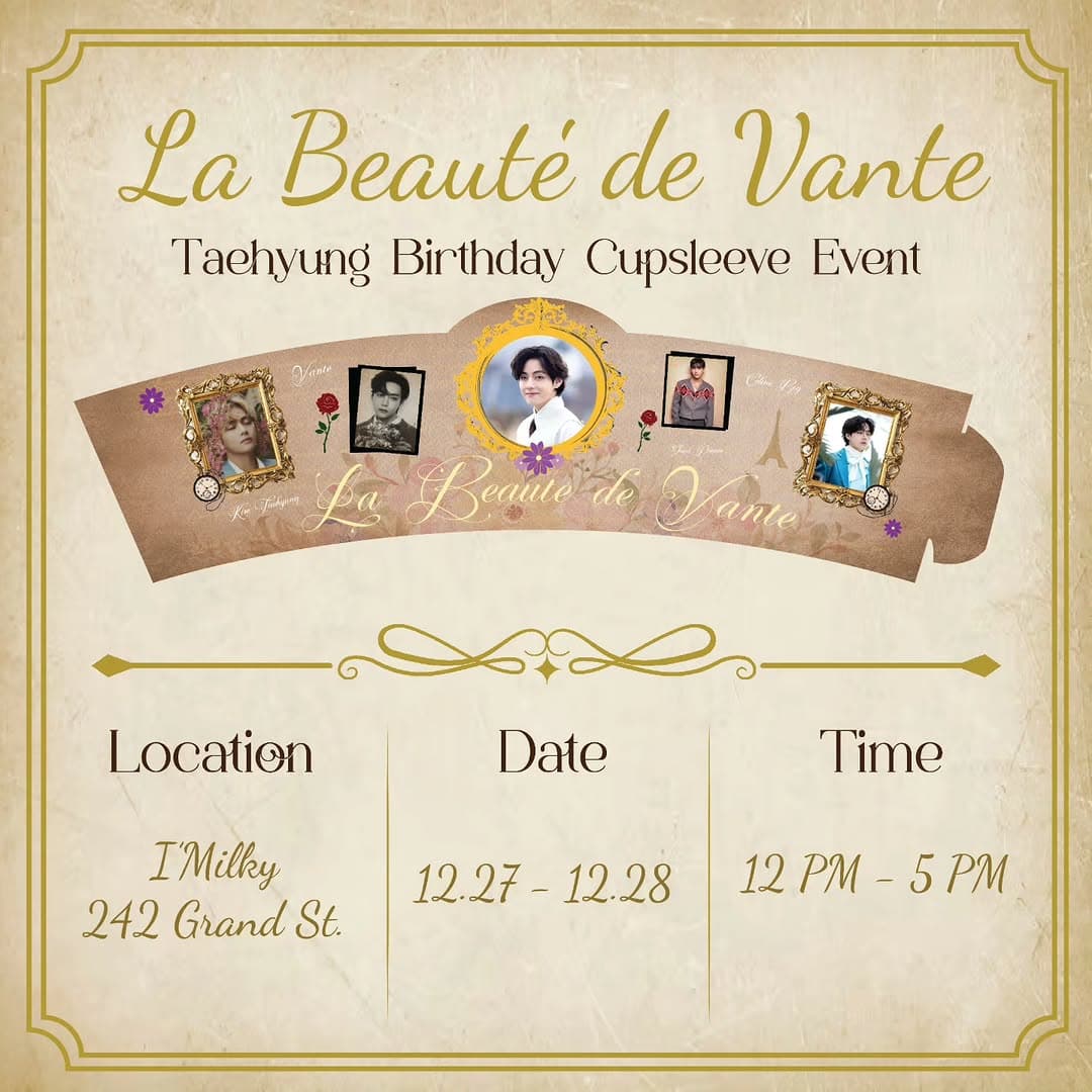 La Beauté de Vante | Taehyung Cupsleeve Event - Image 1