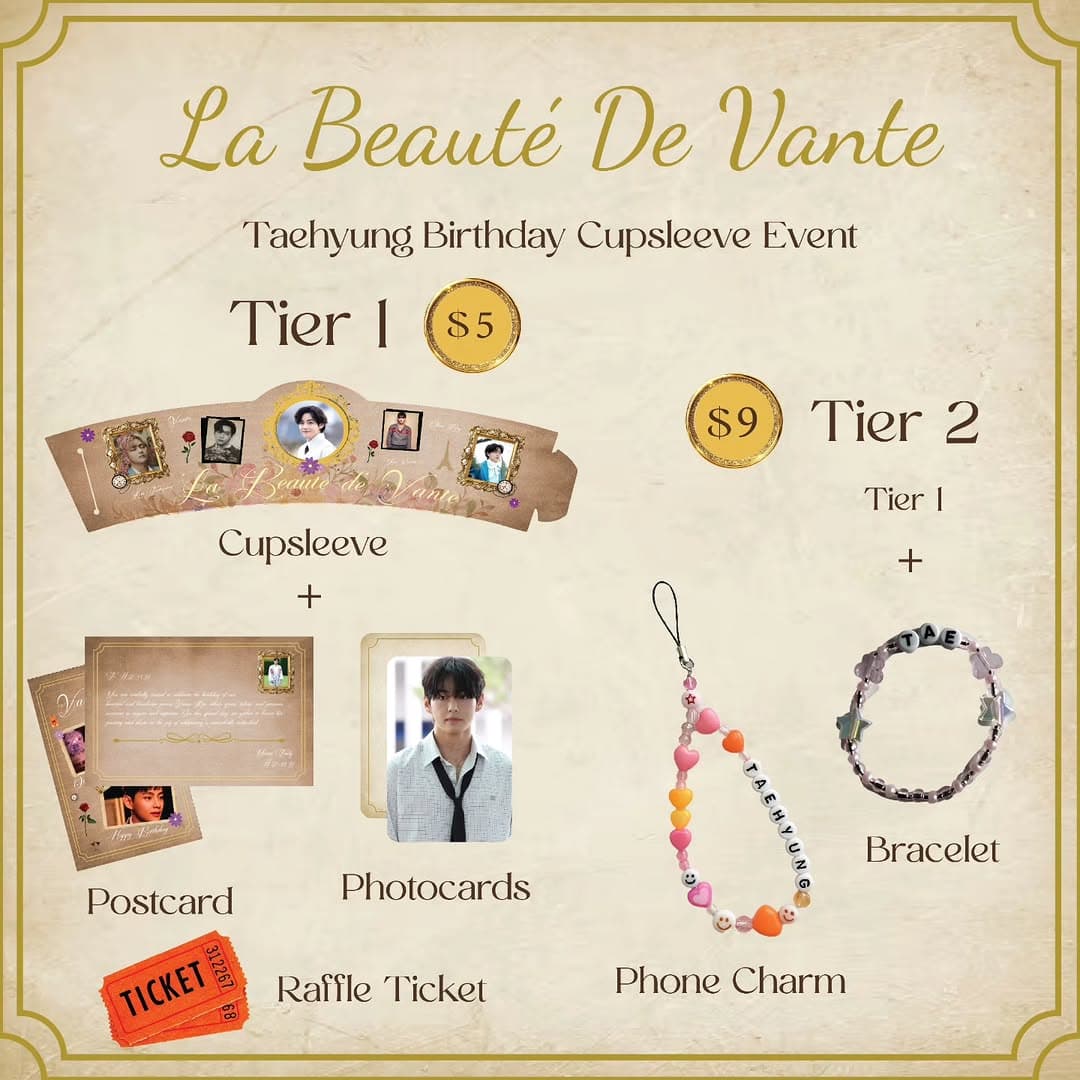 La Beauté de Vante | Taehyung Cupsleeve Event - Image 2