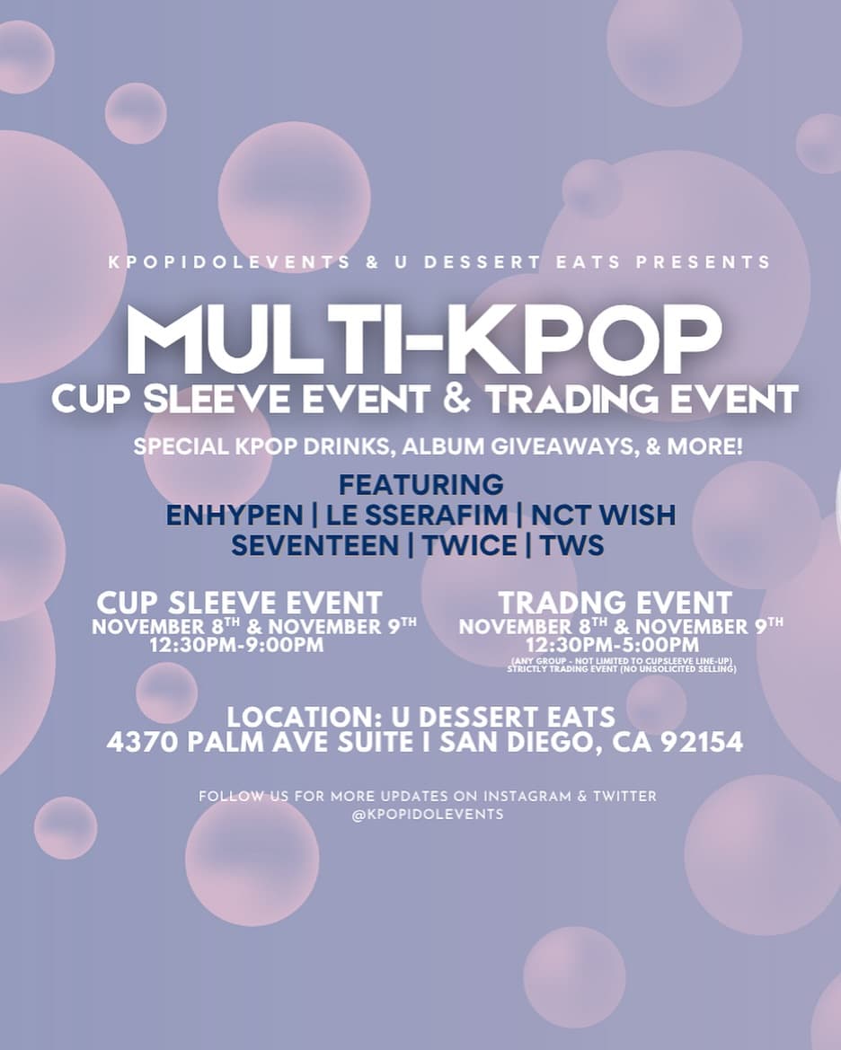 MULTI-KPOP CUP SLEEVE & TRADING EVENT - Cover image