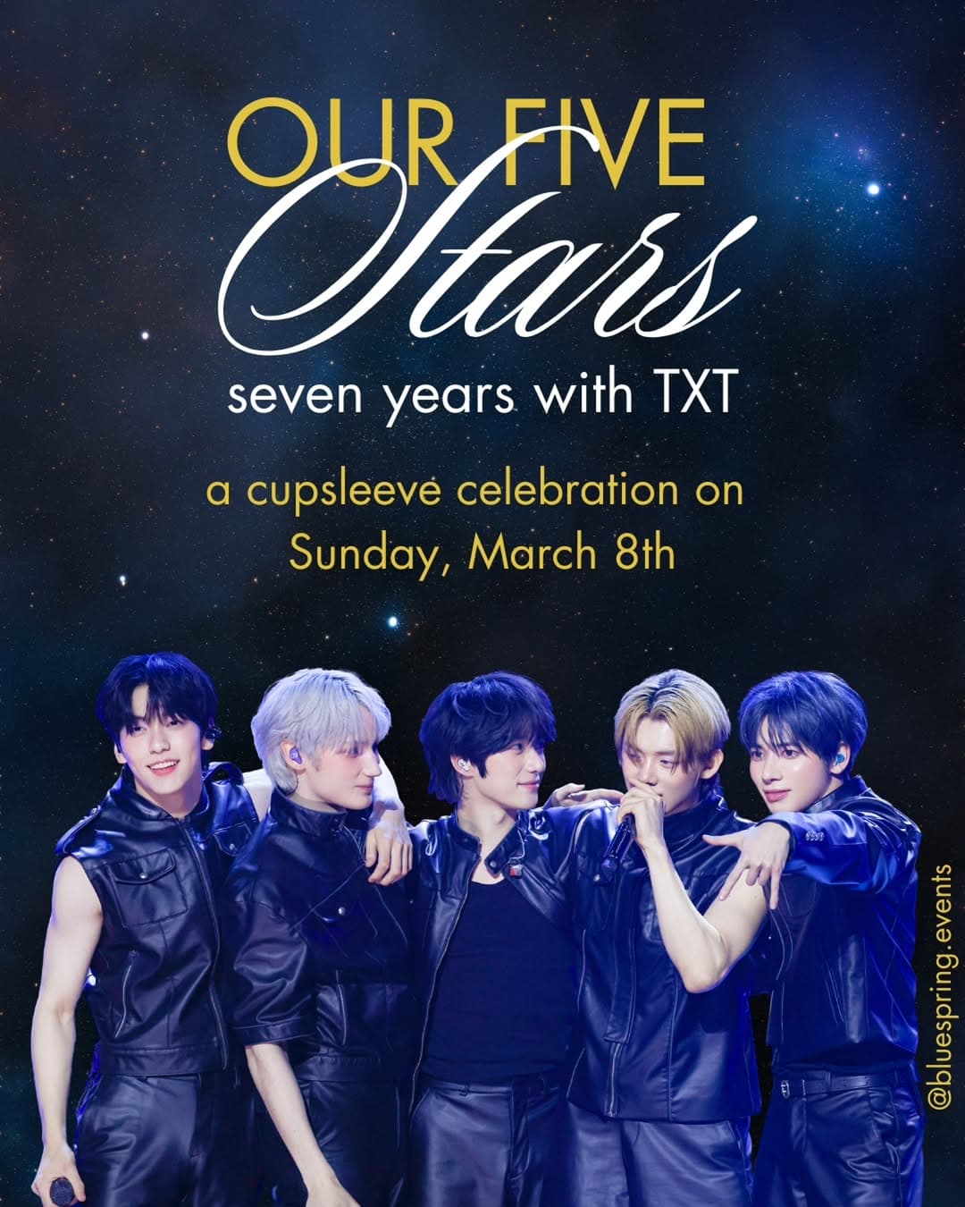 Our Five TXT 7th Anniversary Cupsleeve - Image 1