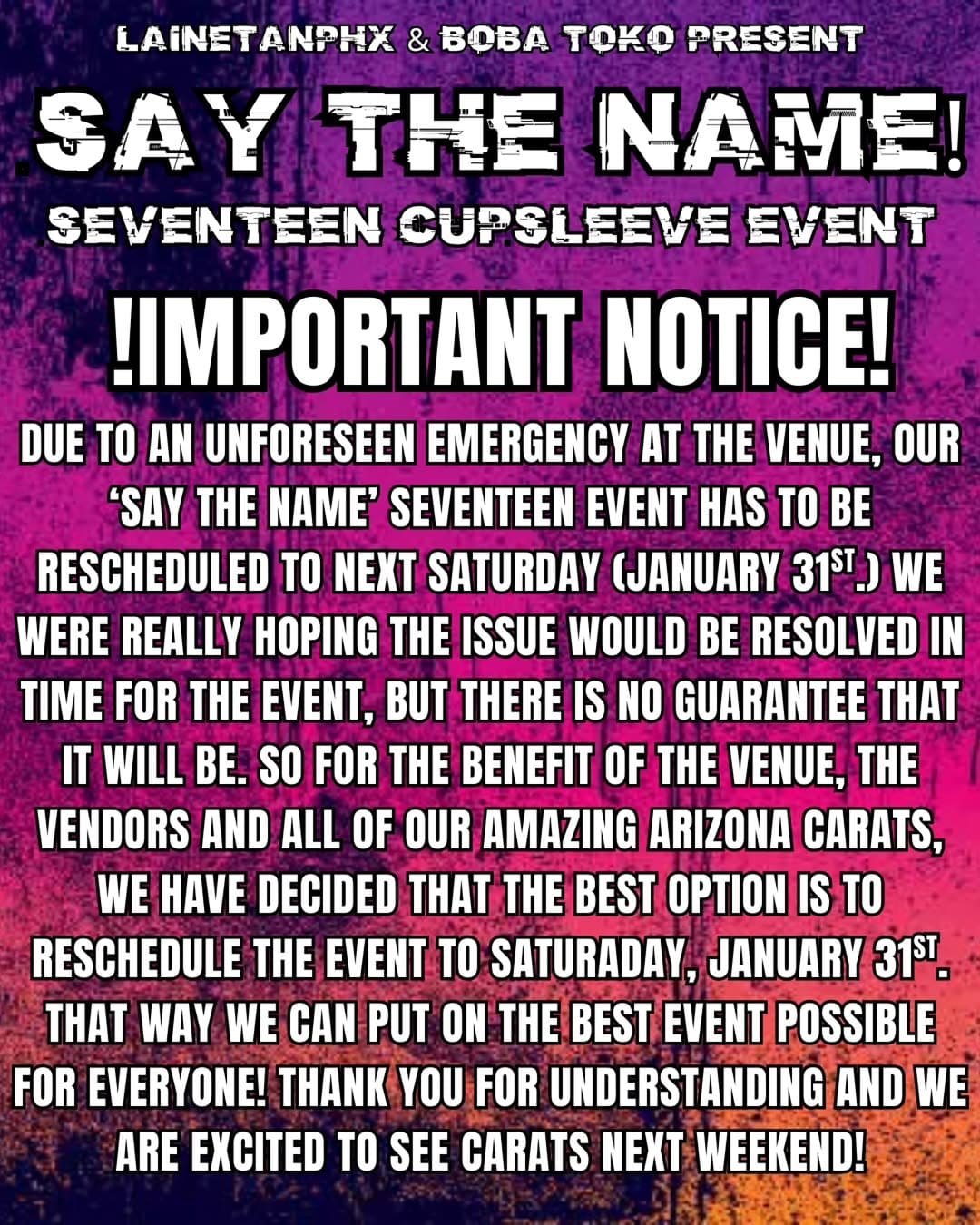 SAY THE NAME! SEVENTEEN CUPSLEEVE EVENT - Image 1