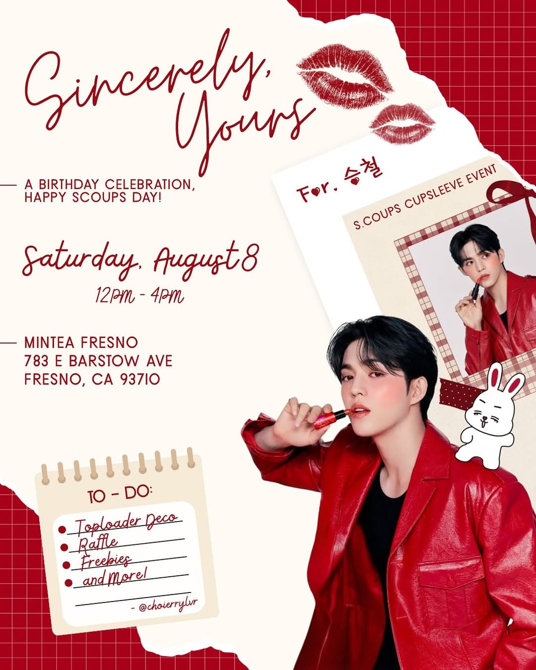 Sincerely, Yours - S.COUPS Cupsleeve Event