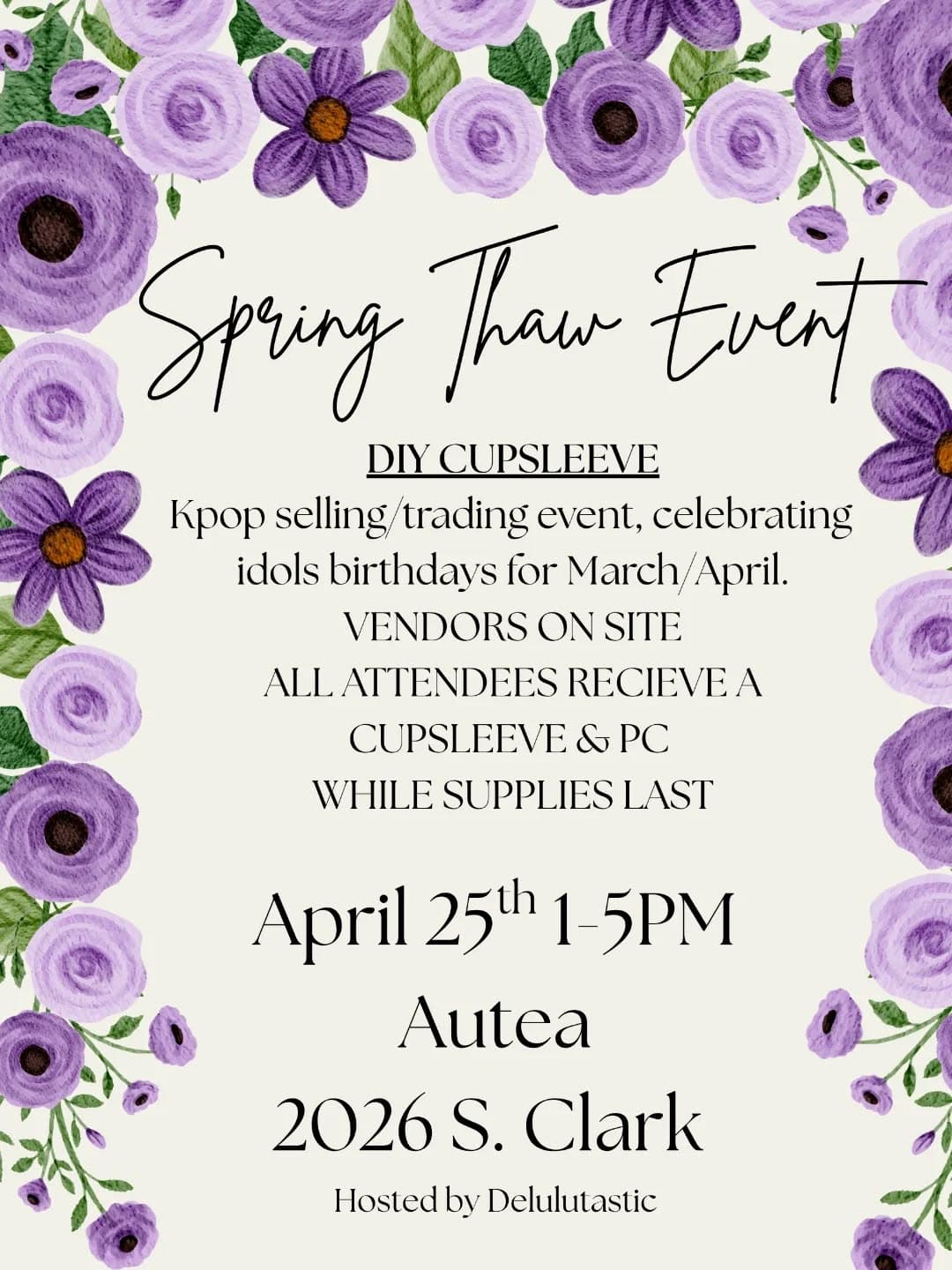 Spring Thaw DIY cupsleeve event - Image 1