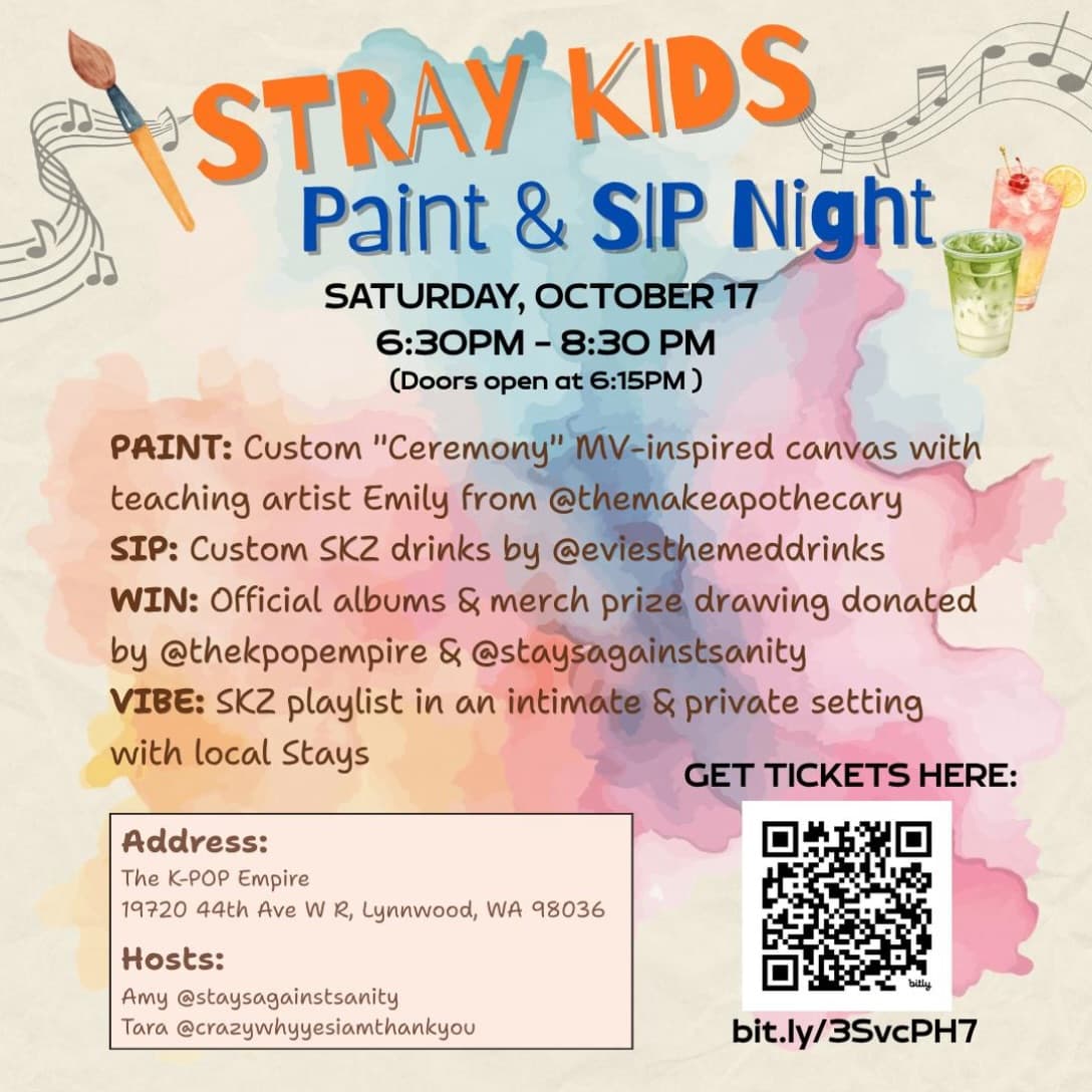 STRAY KIDS Paint & SIP Night