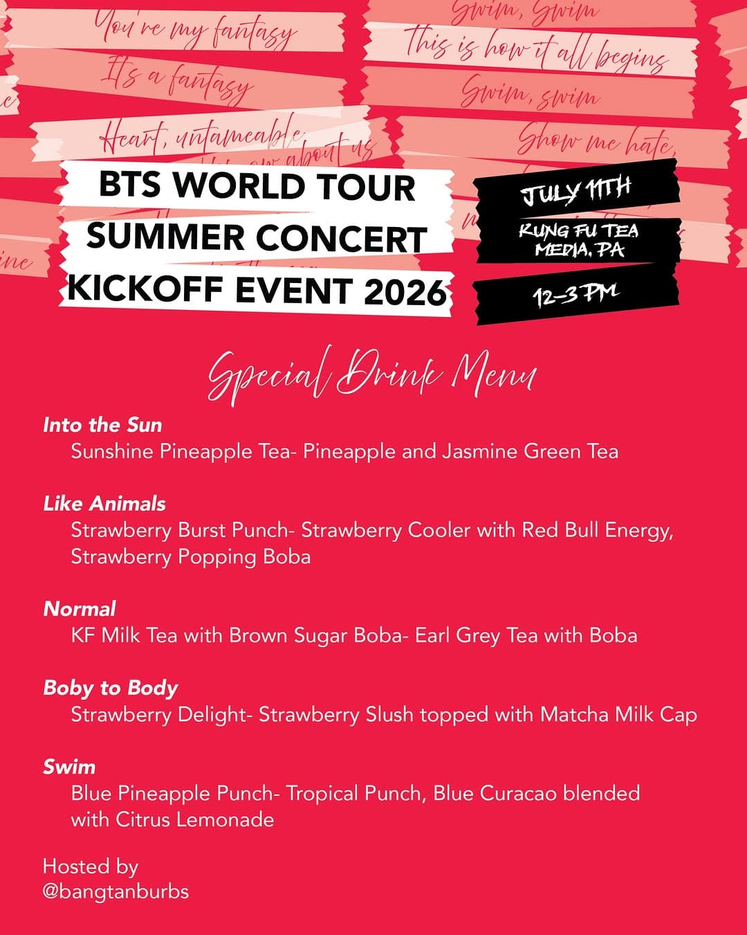 BTS SUMMER CONCERT KICKOFF CUPSLEEVE - Image 3