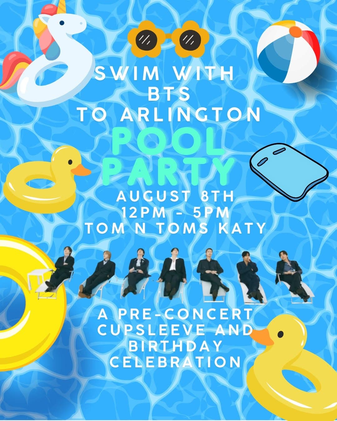Swim With BTS To Arlington Pool Party