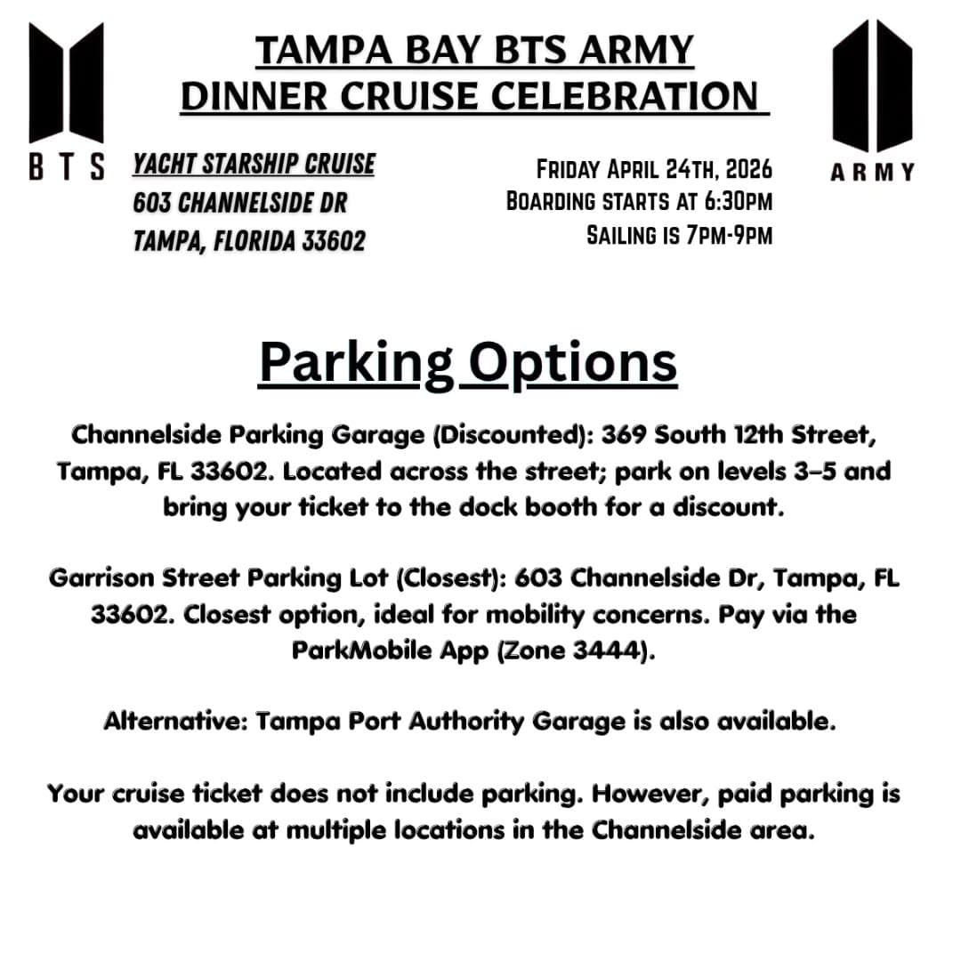 Tampa Bay BTS Army Dinner Cruise Celebration - Image 2