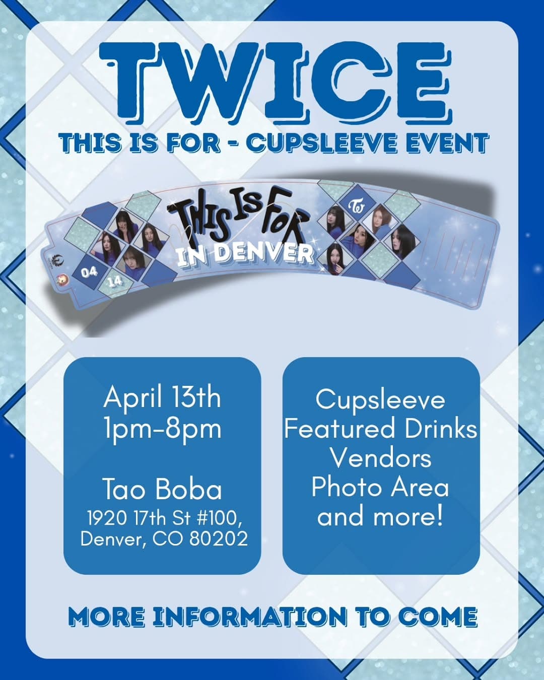 TWICE: This Is For in Denver concert cupsleeve - Image 1