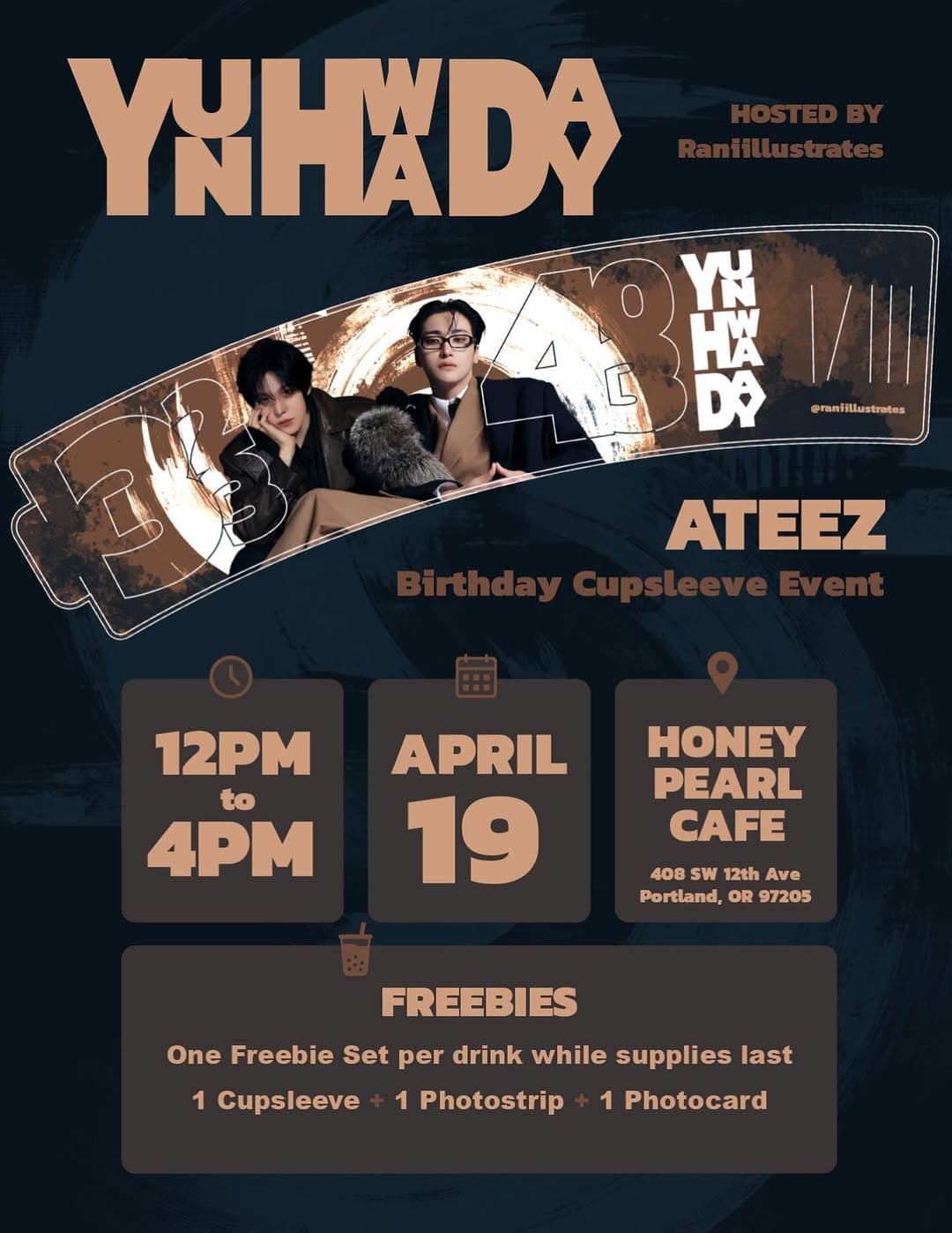 YUNHWA DAY - ATEEZ Birthday Cupsleeve Event - Image 1